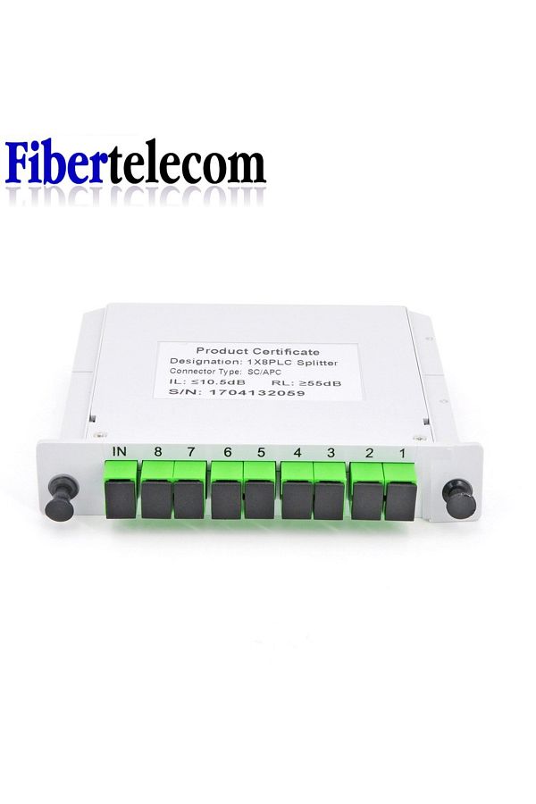 tapirapeco-Sc Apc1-8 Optical Fiber Splitter 1-2 1-4 1-8 1-16 Sc Apc Cassette Box Plug-in Type Optical Splitter 1