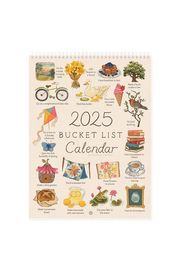 Choice White New Spot Preorder 2025 Bucket List Calendar Funny 12