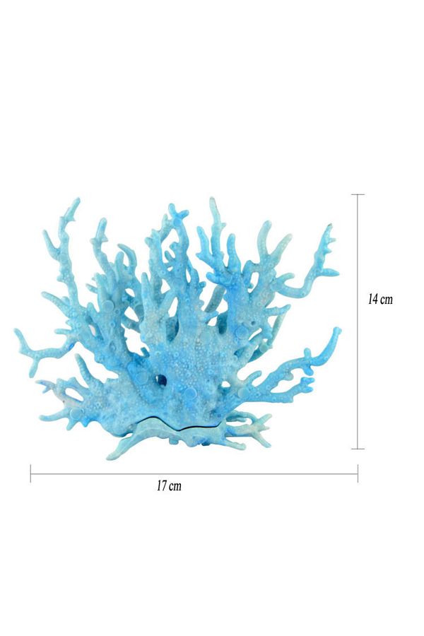 Choice-14cm By 17cm Light Blue Coralline Artificial Fish Tank Decorations Aquarium Artificial Plastic Plant 1