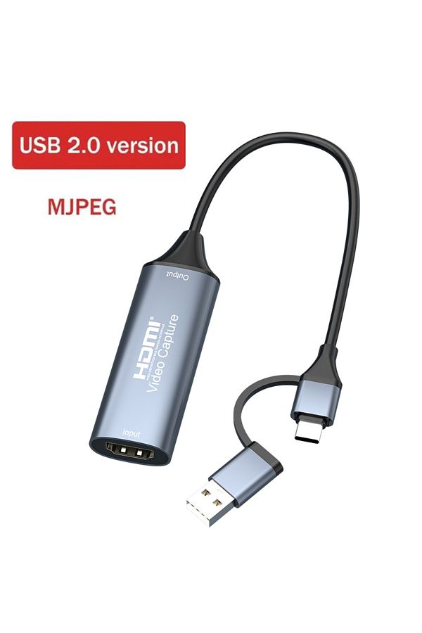 lieve-Usb 2.0 Version 4k Usb C Video Capture Card 2 In 1 Type C Usb 3.0/2.0 Grabber Record Adapter 1080p 6 1