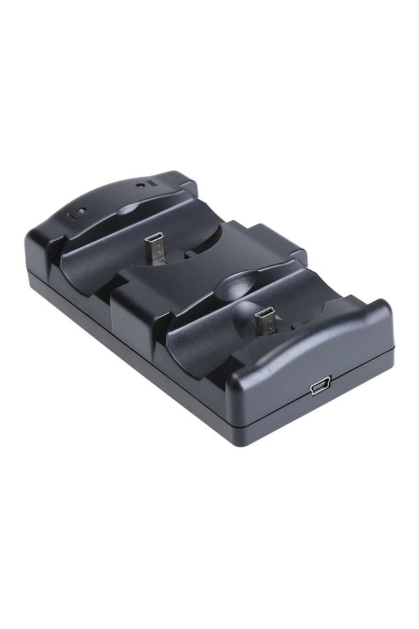 VKTECH-Black Dual Charger Dock Station For Ps3/ps3 Move Controller Vertical Usb Game Fast Charging Dock For 1