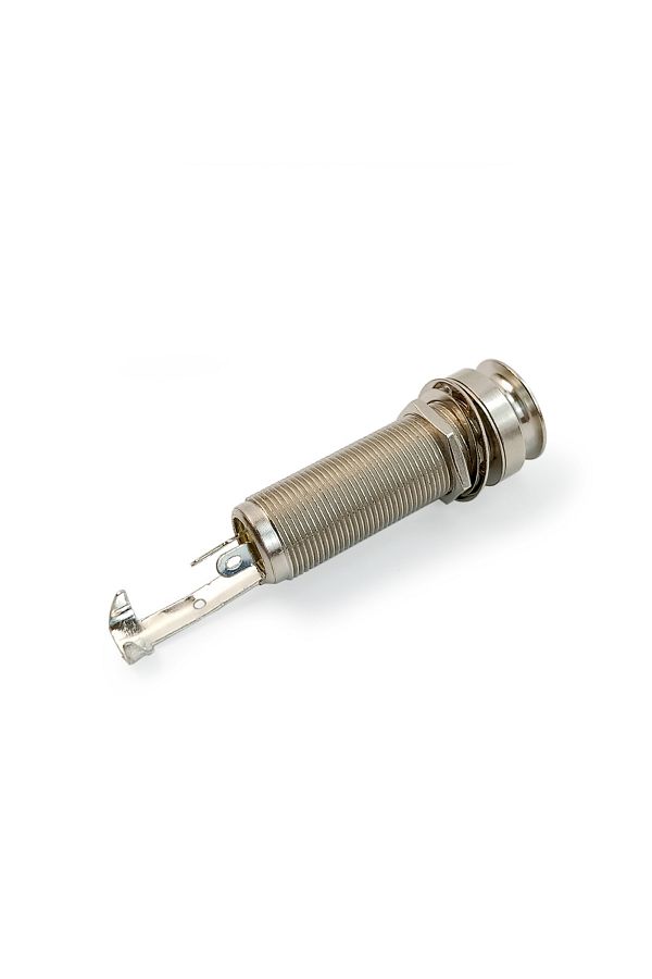 Choice-Silver Guitar Socket Socket Stereo 1/4 Inch Output Jacks Accessories Anti-noisy Brass Jack Output 6. 1