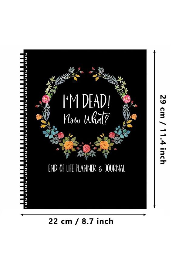Choice-1pc Black 1pccreative Notebook Simple End Of Life Planner Notepad For Recording Final Wishes And End 1