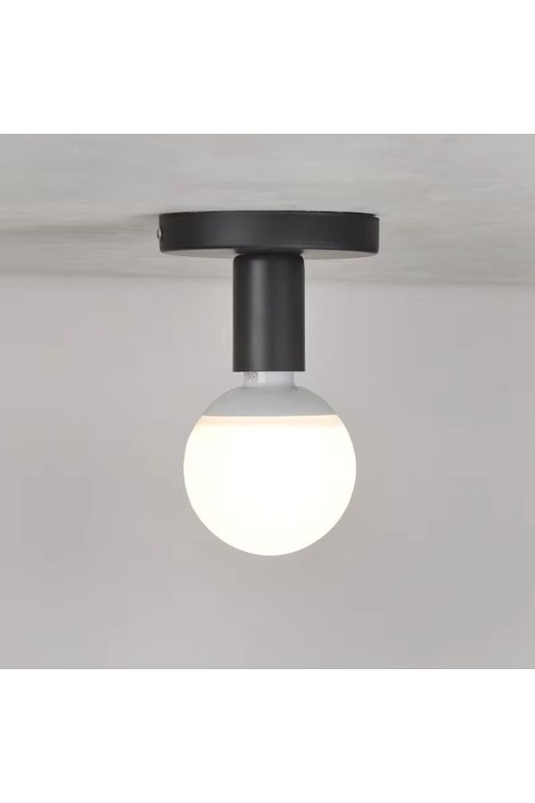 Choice-Without Bulb Black-e27 Black/white E27 Lamp Base Modern Nordic Retro Iron Lamp Decor For Living Room 1