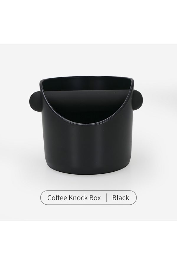 CafeGaGa-Black Coffee Knock Box Espresso Grounds Container Dump Bin Bucket  Anti Slip Powder Beveled Residue 1