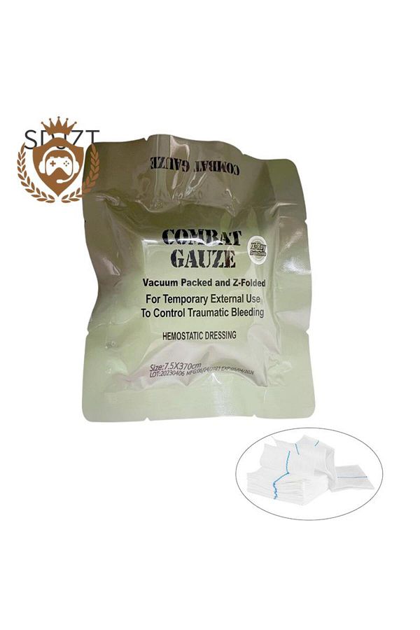 Choice-Onesize Hemostatic Kaolin Gauze Combat Emergency Trauma Z-fold Soluble For Ifak Tactical Military Fi 1