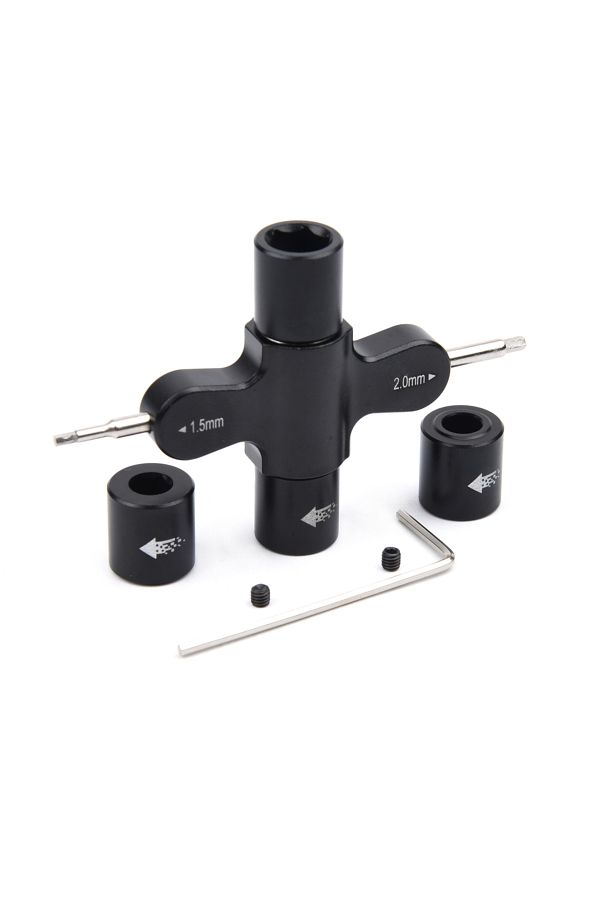 Choice-RC M3 M5 Quad Wrench with Built in One Way Bearing Tool 1.5mm 2mm screwdriver Release Propeller M... 1