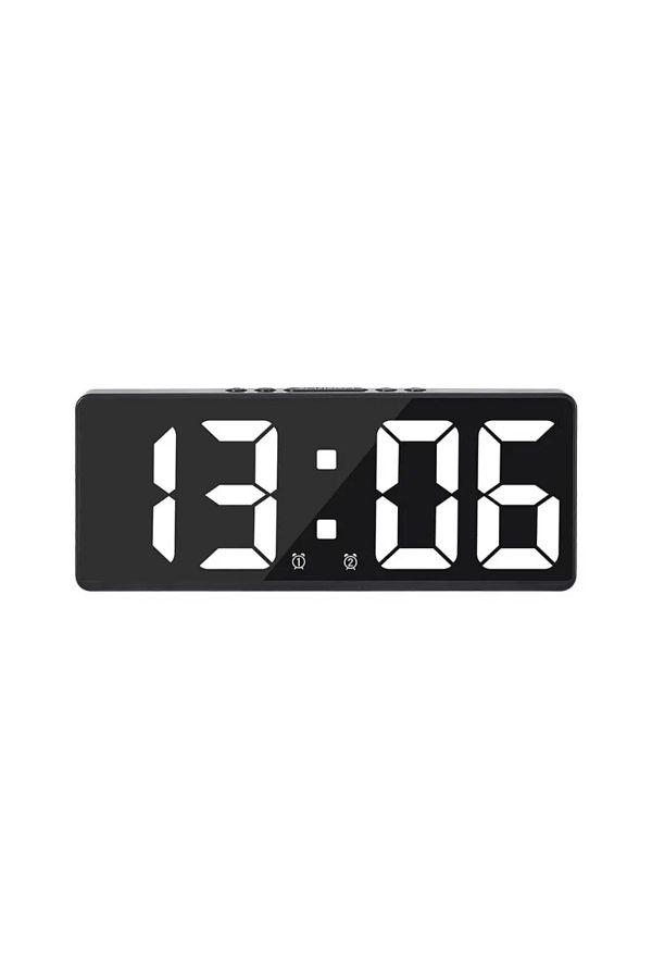 Choice-White Multifunctional Led Number Clock Color Nightlight Temperature Calendar Alarm Large Digital Ele 1