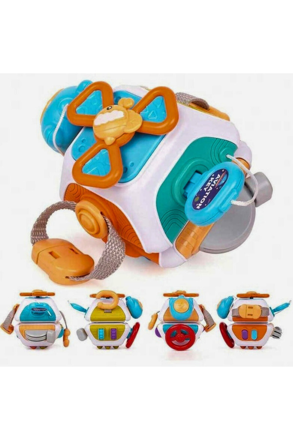 Magicway Eğitici Eğlendirici Çok Amaçlı Aktivite Oyuncağı Montessori İnce Motor Kas Gelişimi (14x14x15cm)
