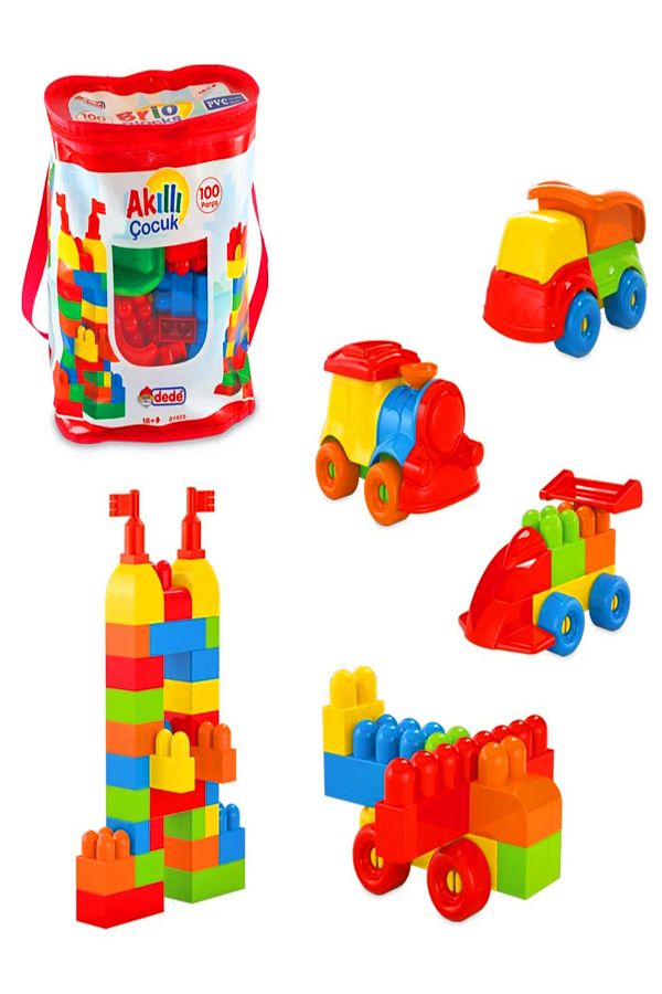 a v d a-Educational Smart Blocks 100 Pieces - Puzzle Build Building Blocks 1