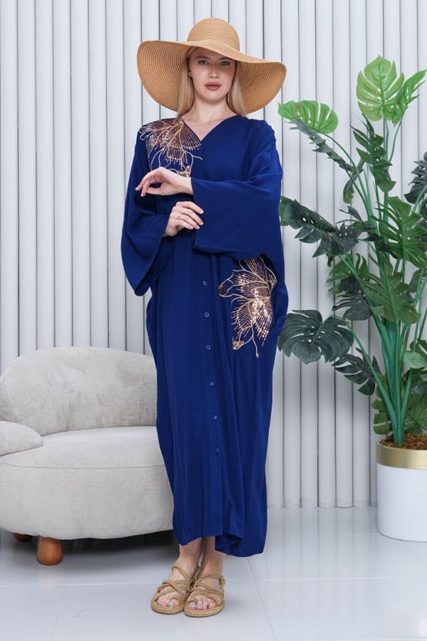 Eceyaman moda-ROCHIE DE MĂRIME MARE BRODATĂ PUL DE GULER DE FEMEI 1