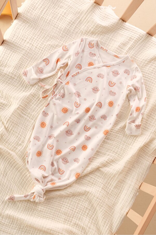 Bondberro Yeni Doğan ve Bebek Kruvaze Zıbın Kundak %100 Pamuk Oekotex Sertifikalı