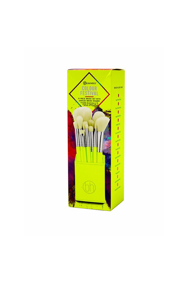 Bh Cosmetics-BH Cosmetics Color Festival 12 Brush Set Yellow 1