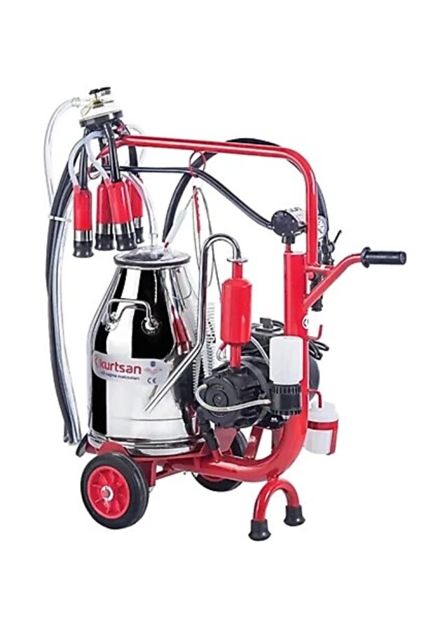 Kurtsan Tek Sağım Tek Güğüm Mobil Süt Sağım Makinesi (İnek/Yağlı) Kauçuk 30 LT. (CYK)