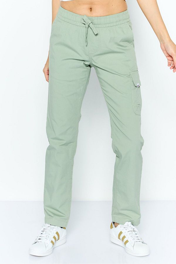 Tommy Jeans-بنطلون كارجو سادة بقصّة Slim Fit للنساء، لون أخضر فاتح 1