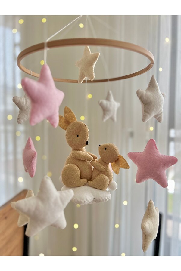 SefDen Lazer Kesim Atölyesi Dönence ( Müzikli) Bebek beşik süsü kız bebek müzikli dönence