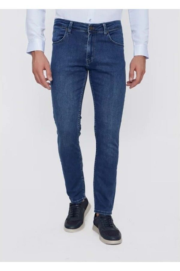 HACKER DENIM-Hacker Aden T908-530 Men's Denim Plus Size Lycra Jeans - T908 - Blue 1