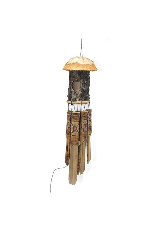mikudesign-Wind Chime with Bamboo Bird Nest 1