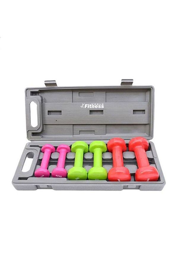 Fitness World-طقم دمبل 6 كجم متعدد الألوان من فتنس وورلد 1