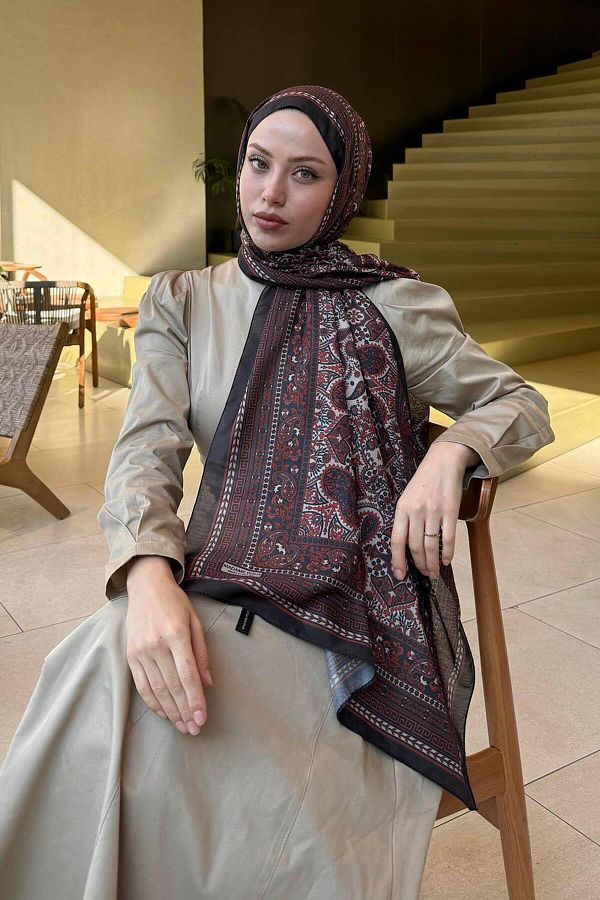 lamelif.com-شال بلاط منقوش ريترو ناعم 1