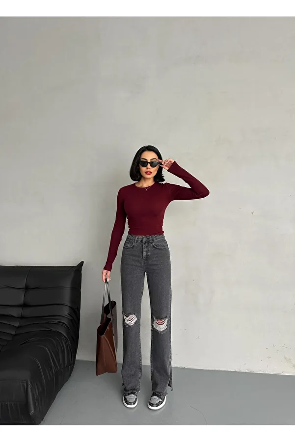 Zeo Basic-Laser Smoked Washed Pipe Jeans 1