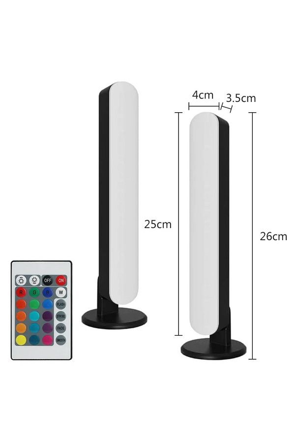 DBF-2pcs Smart Led Symphony Sound Control Pickup Light Rgb Music Rhythm Ambient Lamp With App Control Fo 1