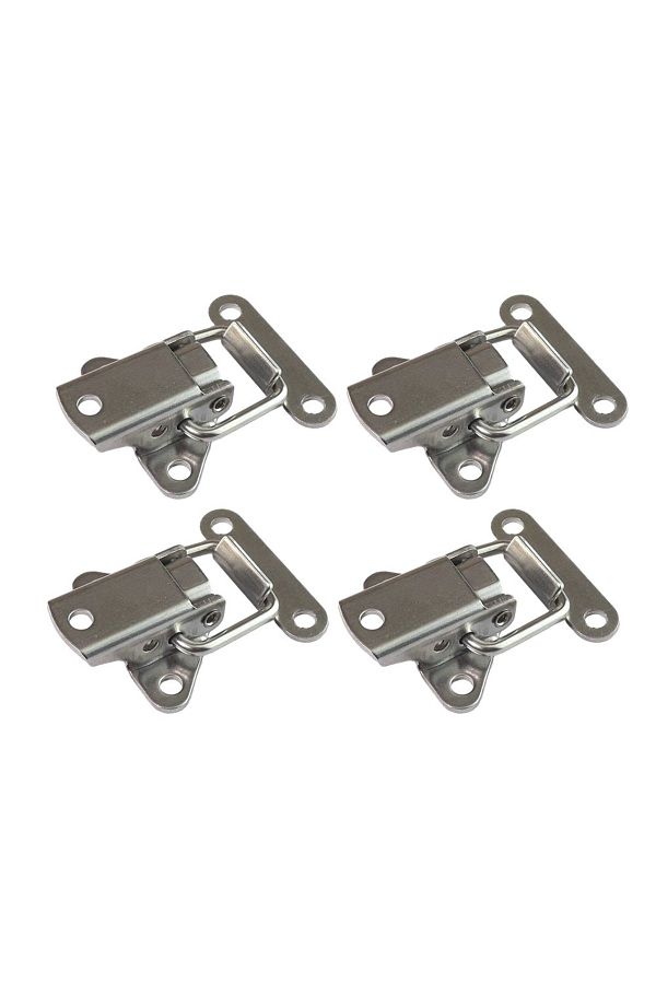 Choice-4pcs 4pcs Stainless Steel Cabinet Latch Hasp Toolbox Toggle Lock Hasp Toggle Latch Mini Clamps Box C 1