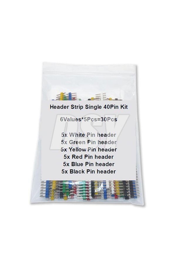 Choice-30PCS/LOT 40 Pin Breakable Pin Header 2.54mm Single Row Male Header Connector Kit PCB Pin Strip F... 1