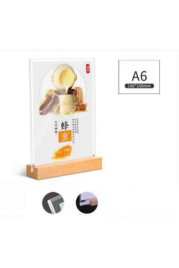 Choice-A-a6 A4/a5/a6 Table Top Acrylic Sign Holder Stand Double Sided Clear Picture Frames Sign Holder Menu 1