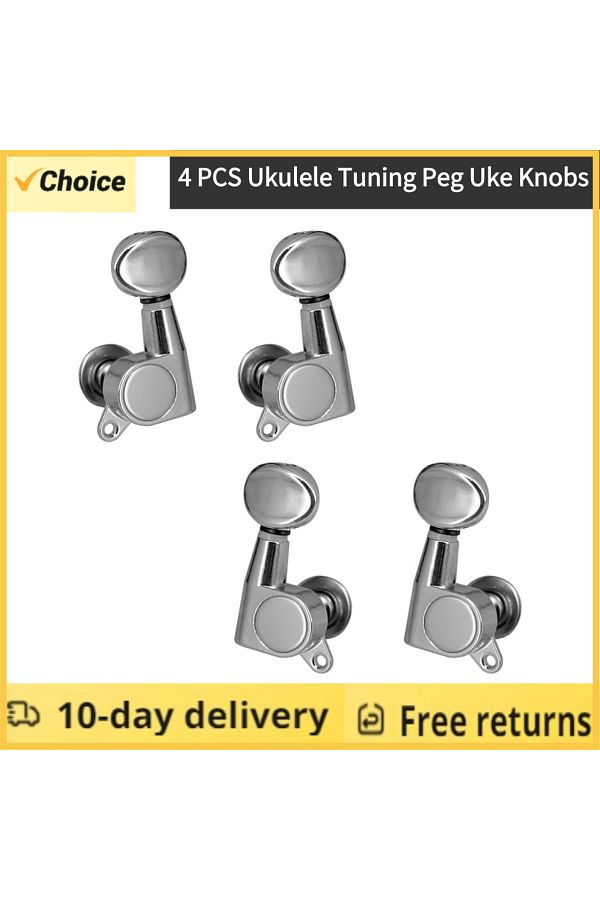 Choice-4 Pcs Ukulele Tuning Peg Uke Knobs 1:15 Closed Style Tuners Tuning Key For 4 String Ukelele 1