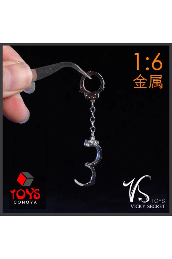 Choice-Vstoys 1/6 Scale Openable Metal Handcuffs Model Male Female Soldier Scene Props Accessories Fit 1... 1