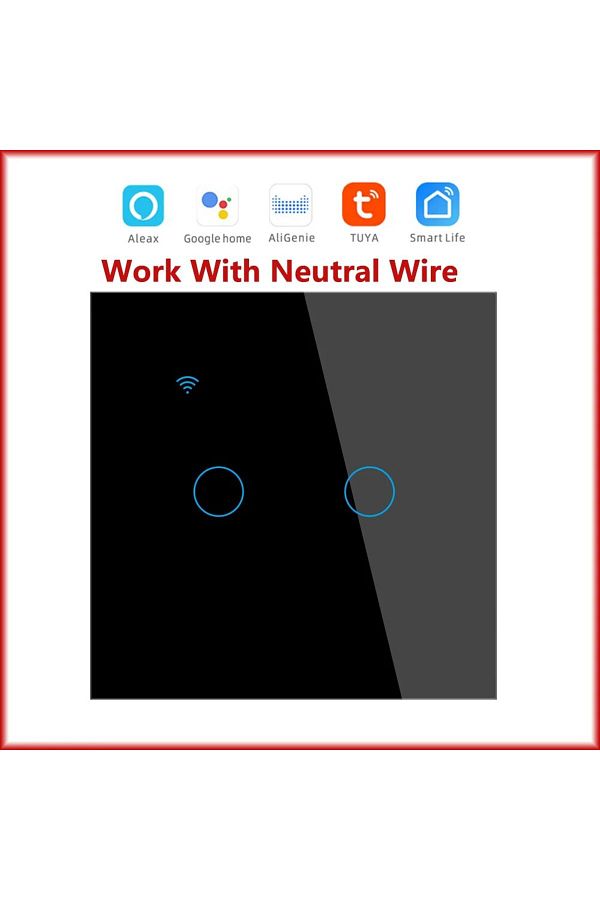Chevolink-101bw-black-02 Wifi Smart Switch Eu Light Wall Touch Switch 220v Need Neutral Wire Tuya Smart Life W 1