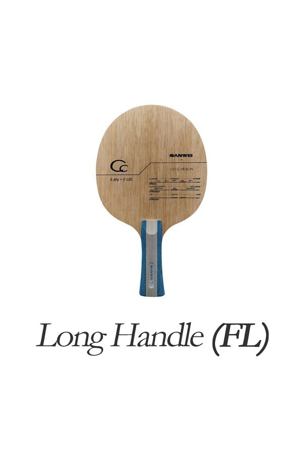 Choice-Long Handle Fl Original Sanwei Cc Carbon Table Tennis Blade Racket Loop Offensive Ping Pong Bat Padd 1