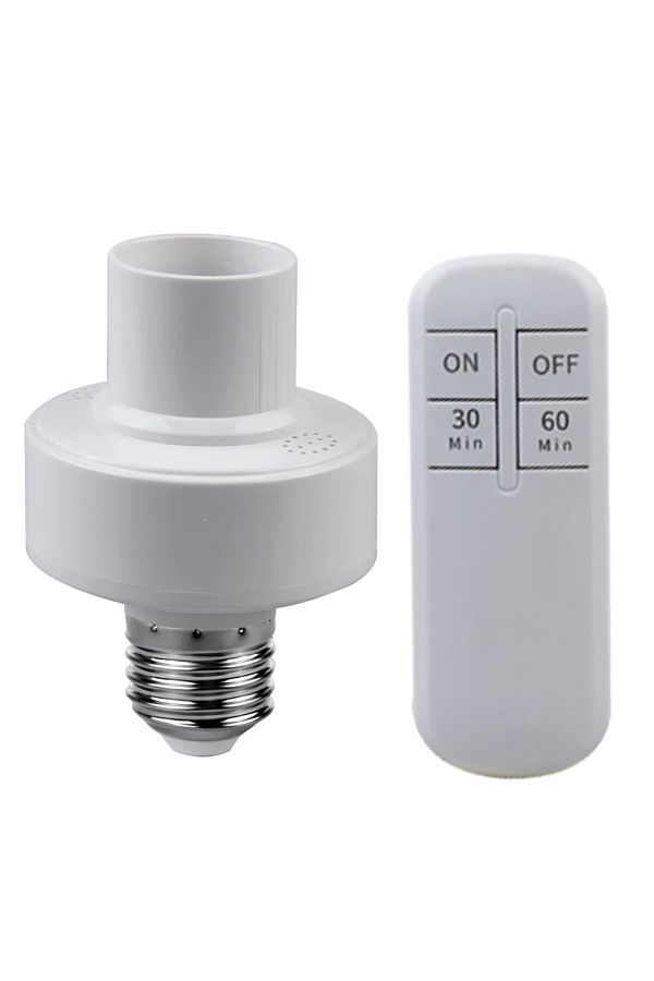 Choice-E27 Smart Holder E27 Light Bulb Socket Lamp Bases With Smart Timer Switch Wireless Remote Control La 1