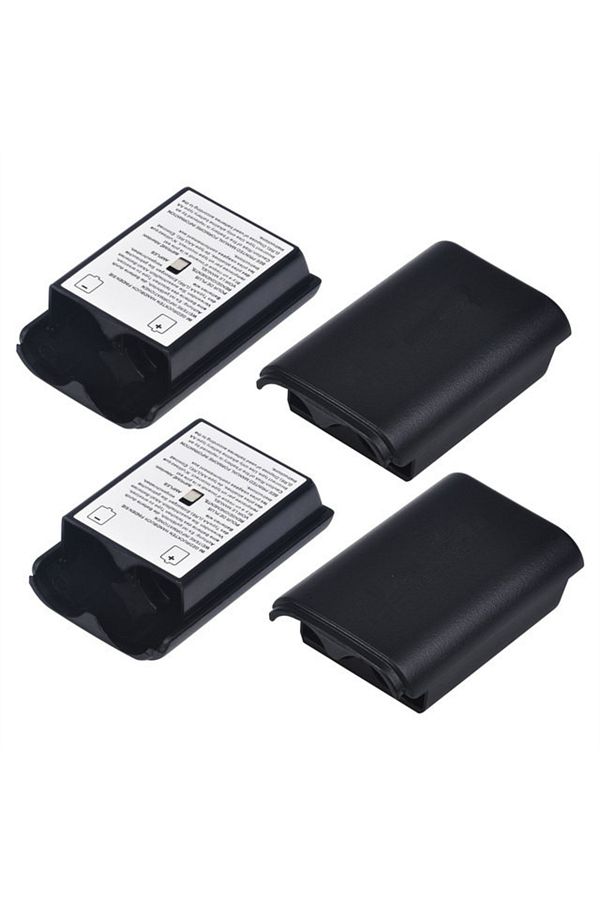 hopeboth-10 Pieces Black 10pcs Game Battery Case For Xbox 360 Wireless Controller Rechargeable Battery Case C 1