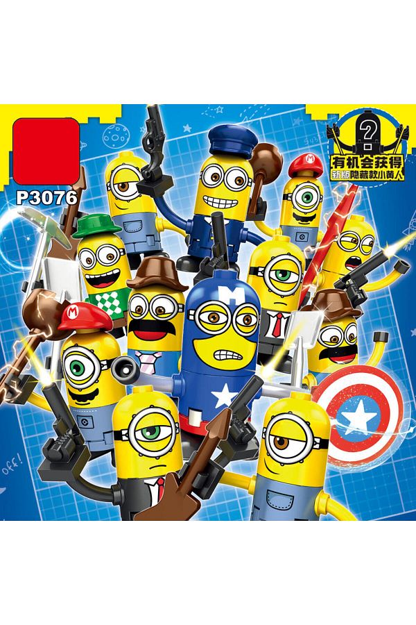 Choice-P3076 Despicable Me Small Particle Doll Building Blocks Cartoon Minions Assembling Educational DI... 1