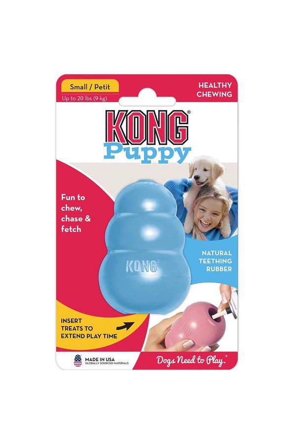 Choice-Small Kong Puppy Blue Kong - Puppy Toy Natural Teething Rubber - Fun To Chew, Chase And Fetch (color 1