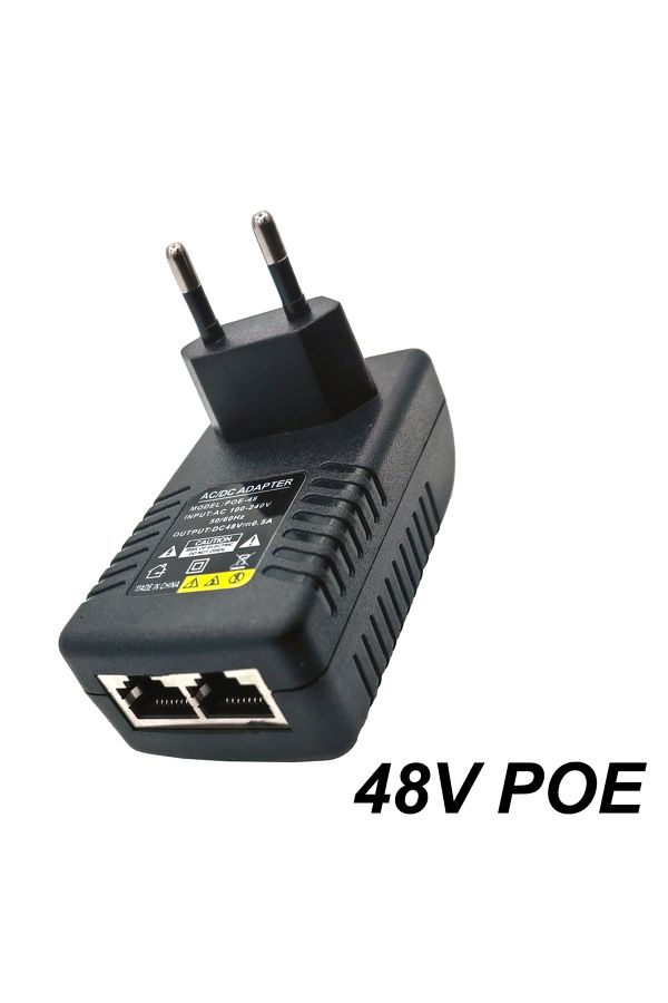 JIENUO-Poe48v0.5a Eu Poe Power Support 48v 0.5a Eu Plug For Ip Camera Power Supply Ethernet Adapter Phone 1