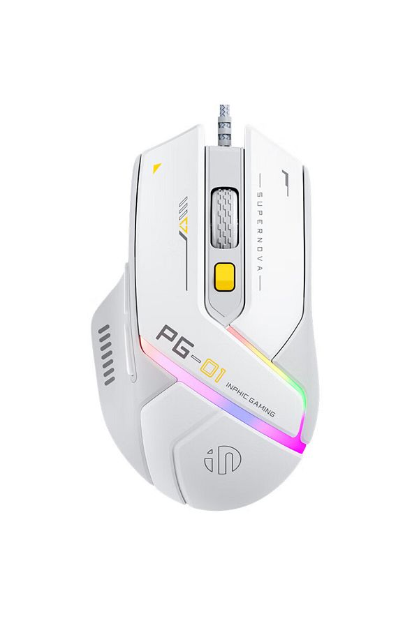 Choice-ماوس ألعاب سلكي Pg1 Inphic Pg1 بتأثير إضاءة RGB مريح للاستخدام المنزلي والمكتبي 1