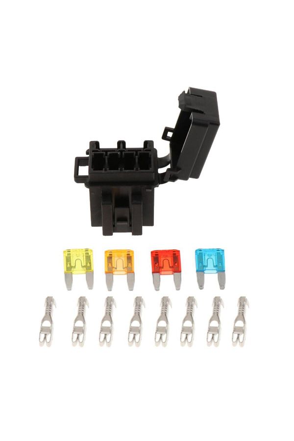Choice-4 Way Blade Fuse Box & 1 Way Relay Box Combo Holder / Block for RV/Boat/Tanker/Trailer/Marine/Tru... 1