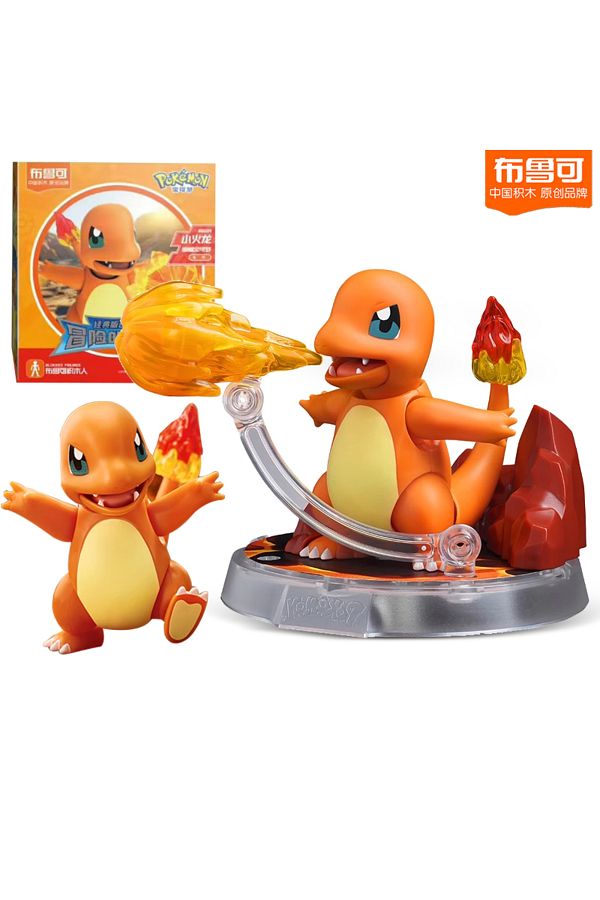 Choice-Charmander Blokees Original Pokemon Building Blocks Pikachu Charmander Psyduck Sprigatito Eevee Luca 1