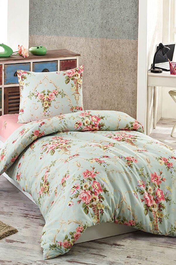 Eponj Home Tek Kişilik Kolay Ütülenir Nevresim Takımı Alanur Mint