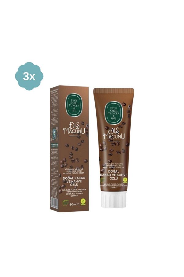 Eyüp Sabri Tuncer-Cocoa And Coffee Extract Toothpaste 90 Ml X 3 Pieces 1