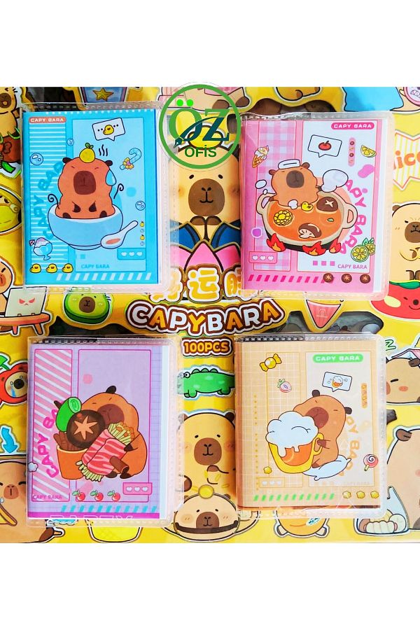 ÖZ OFİS-Capybara Mini Notebook Set of 4 1