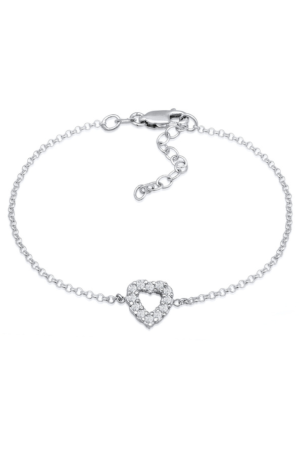 ELLI-Armband Damen Herz-Anhänger Basic mit Lab Grown Diamanten (1,8 ct) in 925 Sterling Silber 1