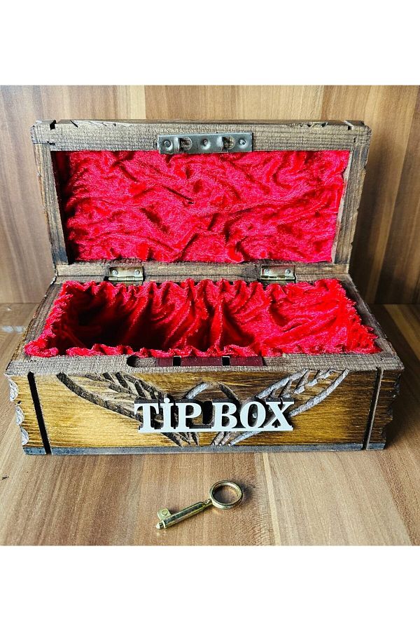 mykhediyevesanatatölyesi-Walnut Tree Patterned Type Box - Cash and Piggy Bank Box 1