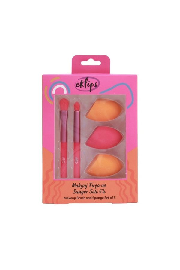 eklips-Makeup Brush and Sponge Set of 5 1