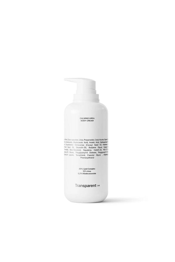 TRANSPARENT LAB-- Crema de corp calmanta cu uree - Tratament corporal calmant, 400 ml 1