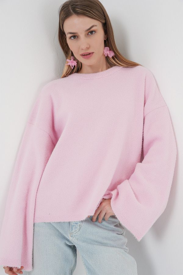 Bigdart-15915 Modell Rosa weicher Strickpullover 1