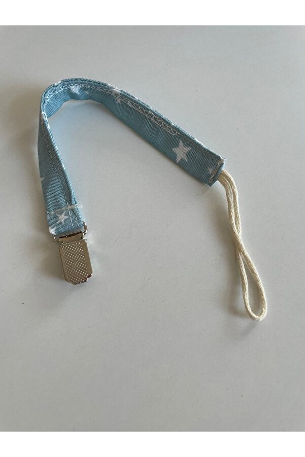 runbaby Run Baby Açık Mavi Yıldızlı Müslin Emzik Askısı